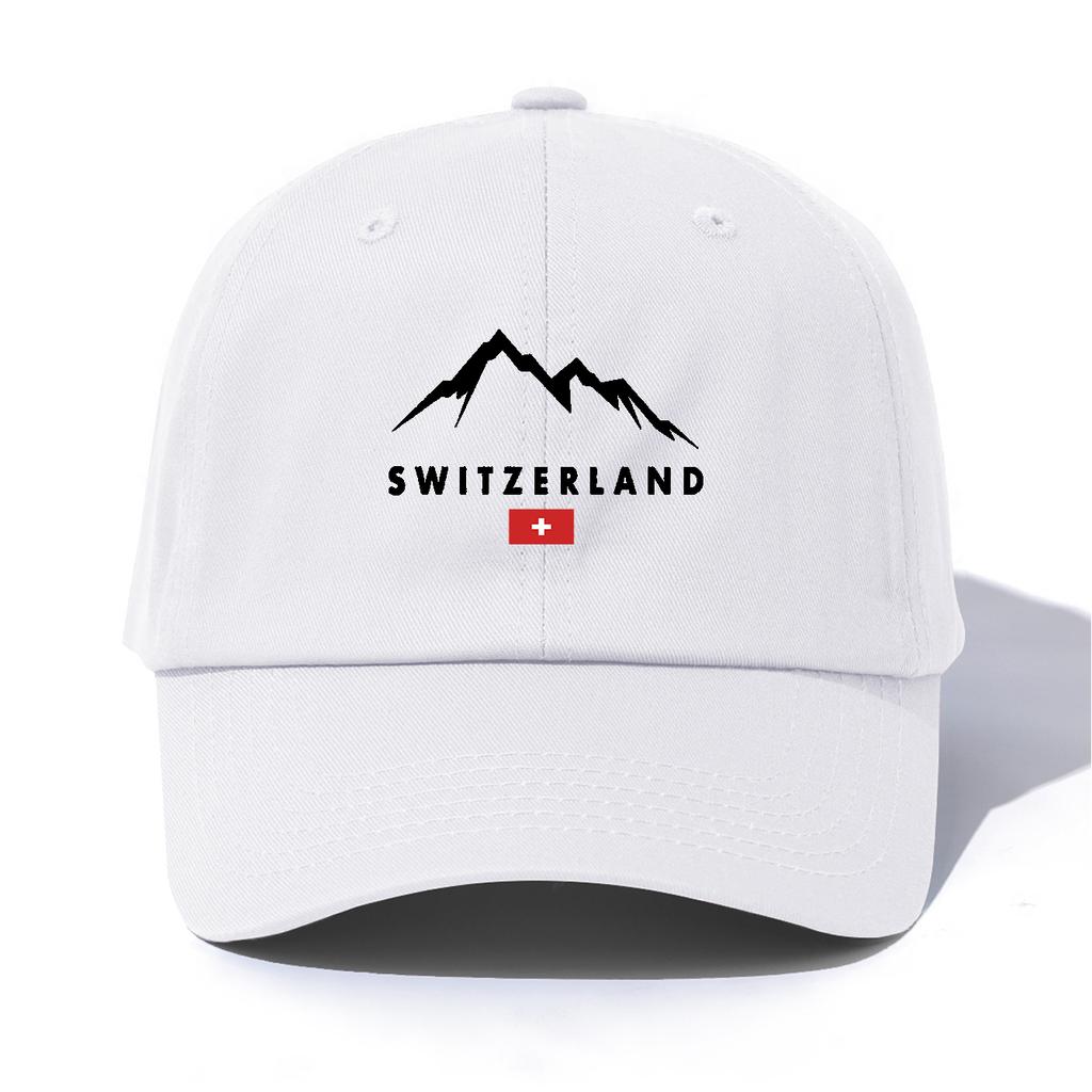 1pc SWITZERLAND Print Baseball Cap for AdultsMinimalist Retro Style Casual Soft Adjustable Dad HatPerfect As Gift