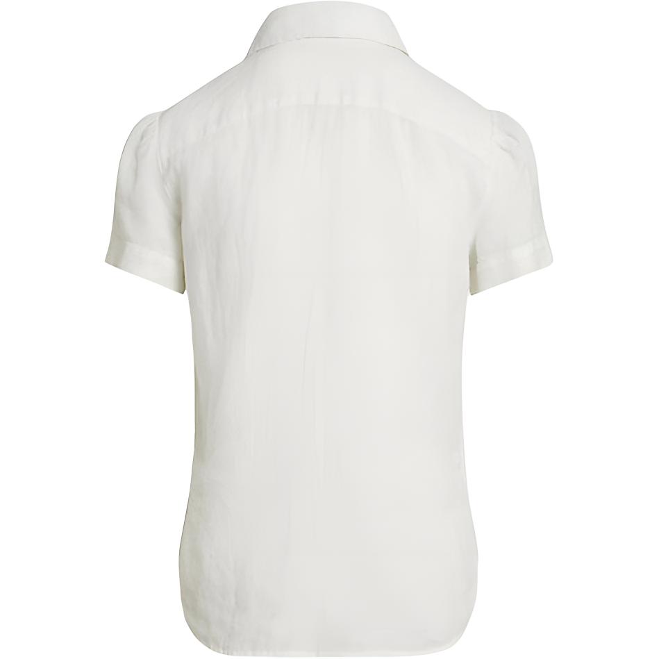 Polo Ralph Lauren Solid Color Single-Breasted Short Sleeve Shirt Standard Fit Women shirts WMPOSHTNDO21142-100