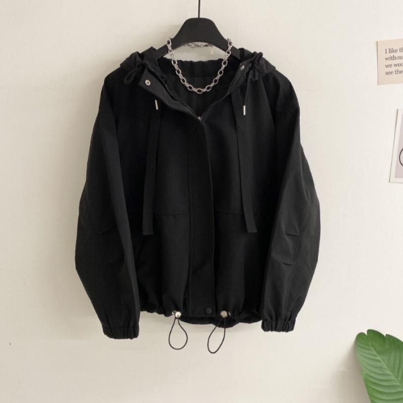 Honey J Hooded String Sleeve Shirring Jumper 2 Colors