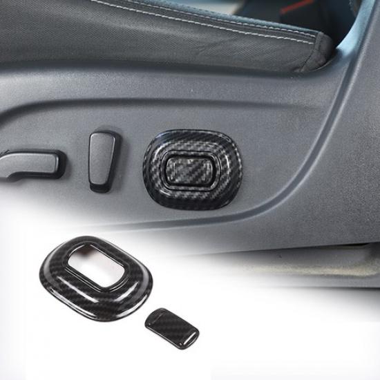 ABS Carbon fiber Seat Adjustment Button Cover Trim For Nissan Titan 2016-2024