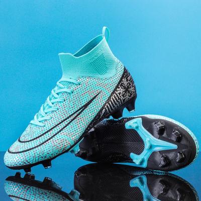 High-top Adult Football Shoes Men's and Women's Broken Nails Artificial Turf Spikes Student Training Football Shoes