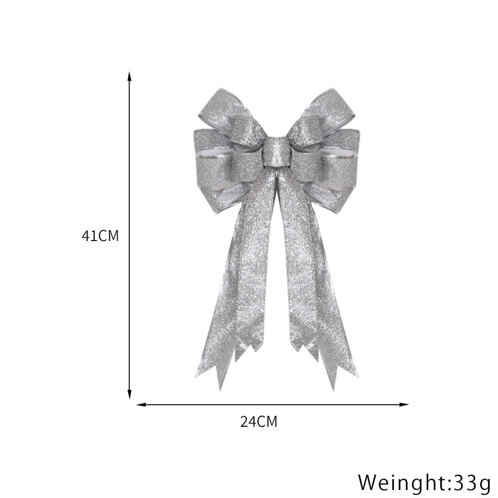 

Рождественская ткань Очаровательные бантики в ассортименте цветов для стильного праздничного декора Silver Bow
