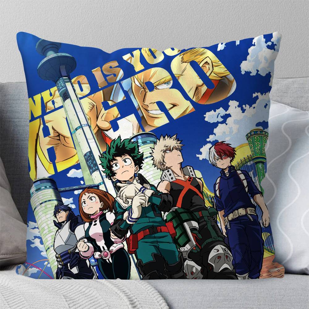 Anime My Hero Academia Pillow Case Square Pillow Bedroom Sofa Leisure Comfort Cushion Car Living Room Home Decoration
