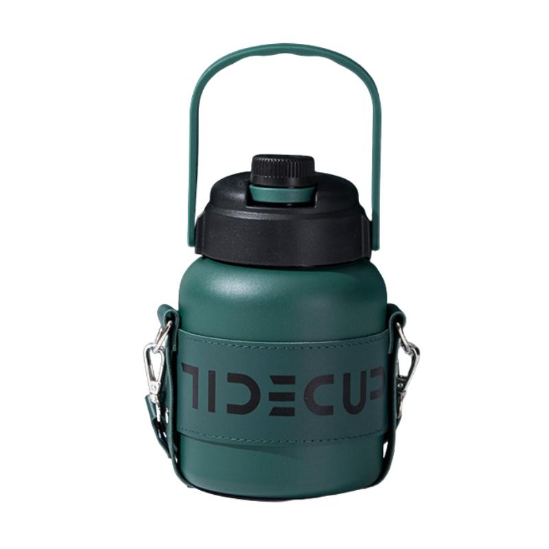 Large Capacity 1100ml Gym Straw Vacuum Cup Thermos Stainless Steel Bottle Water