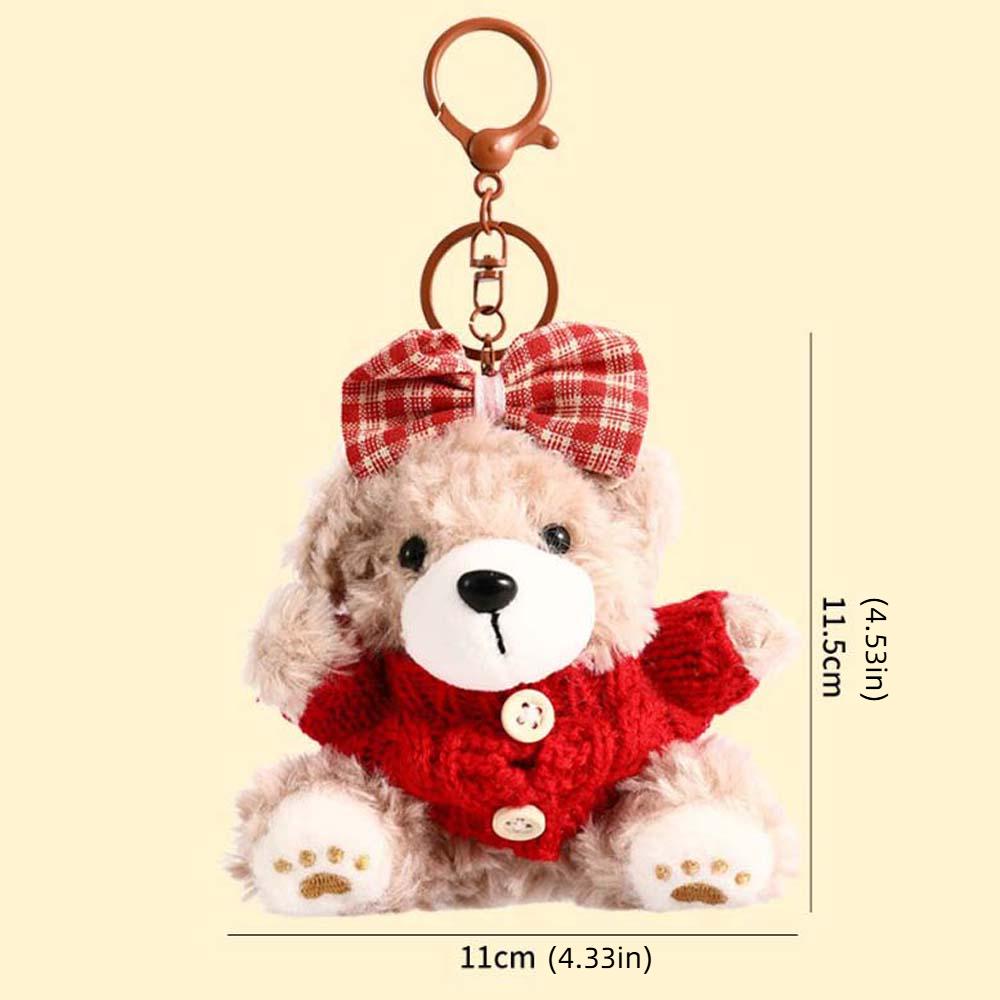 Pull nœud papillon Vêtements de poupée Pull nœud Ours Porte-clés Pendentif animal en peluche Enfants Cadeau de couple
