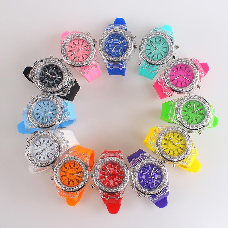 Geneva Luminous Watch Led Luminous, Diamond-Encrusted Watch Men'S Supply Watch