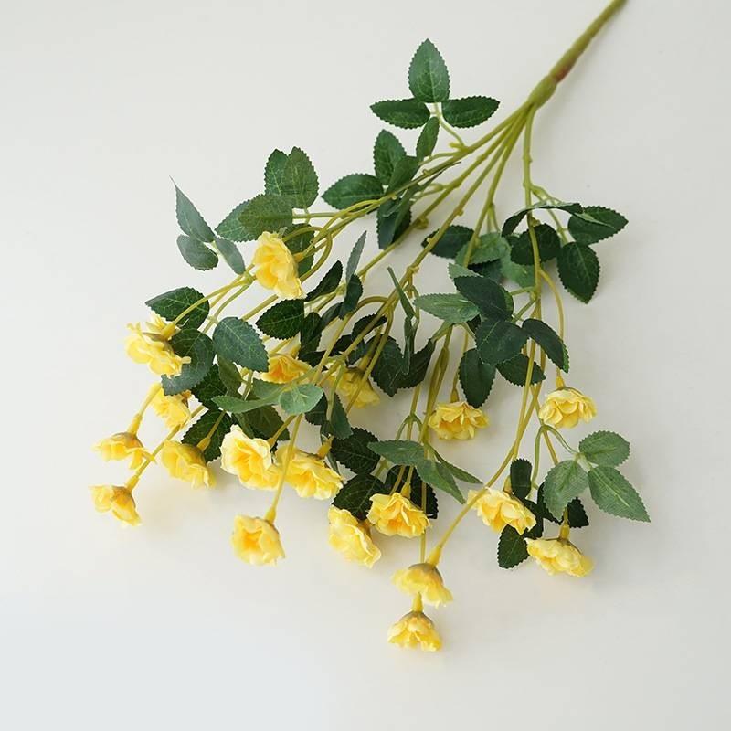 Elegant Faux Rose Bush For Home Decoration Lifelike Mini Roses For Photography Props