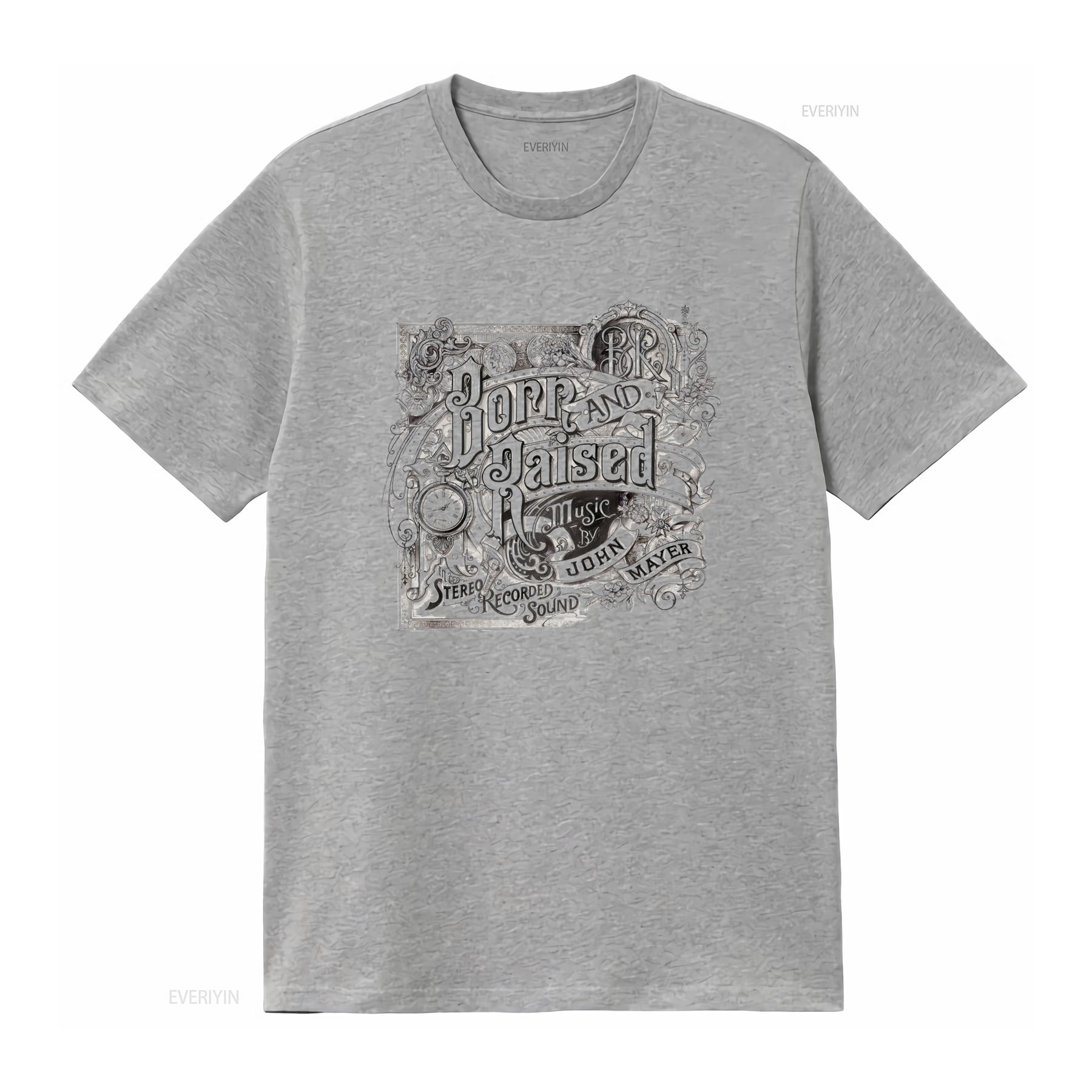 

New John Mayer Album Cotton T Shirt Black S 5XL Freeship Long s Music by Design vintage Washed streetwear Top For Everyday Wear S