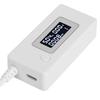 LCD-skjerm Baklys USB-detektor Amperemeter Voltmeter Ladekapasitetstester Måler 430VHvit