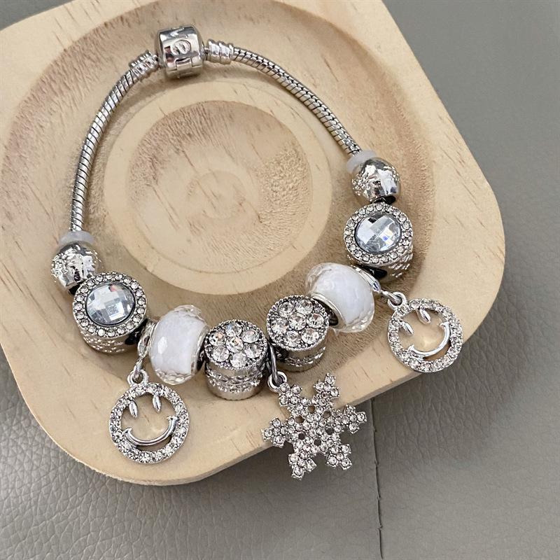 Panjia Style Purple Crystal Dream Catcher Pendant Bracelet for Women