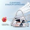 Zipper Transparent Crossbody Bag Waterproof with Adjustable Strap Hand-held Wash Bag PVC Large Capacity Clear Shoulder Bag Women