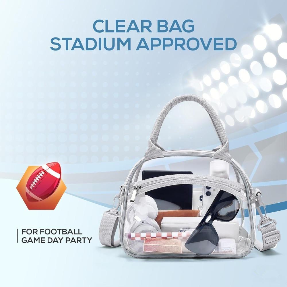 Zipper Transparent Crossbody Bag Waterproof with Adjustable Strap Hand-held Wash Bag PVC Large Capacity Clear Shoulder Bag Women
