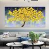 Abstract Golden Rich Tree Money Tree Oil Paintings on Canvas Poster Modern Landscape Wall Art Picture Print Home Decor