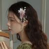 Hair Clip Butterfly Flower Wisteria Glass Hairpin Flower Beads Tassel Hair Claw Multi-functional Styling Hair Accessories