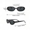 2PCS Women Small Oval Sunglasses Vintage Women's Brand Designer Sun Glasses Fashion UV Protection Shades