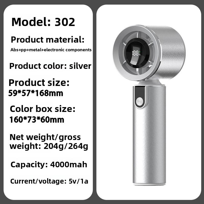 High-speed Folding Fan, Small Handheld Portable Neck-mounted Fan, Handheld Small Fan, Cooling Function 302