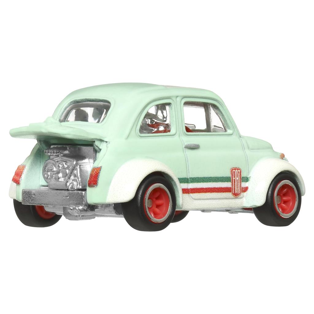Hot Wheels Boulevard '60s Fiat 500 D Modified Vehicle Toy Mini Car HRT65 Green for 3 Years Old and Up