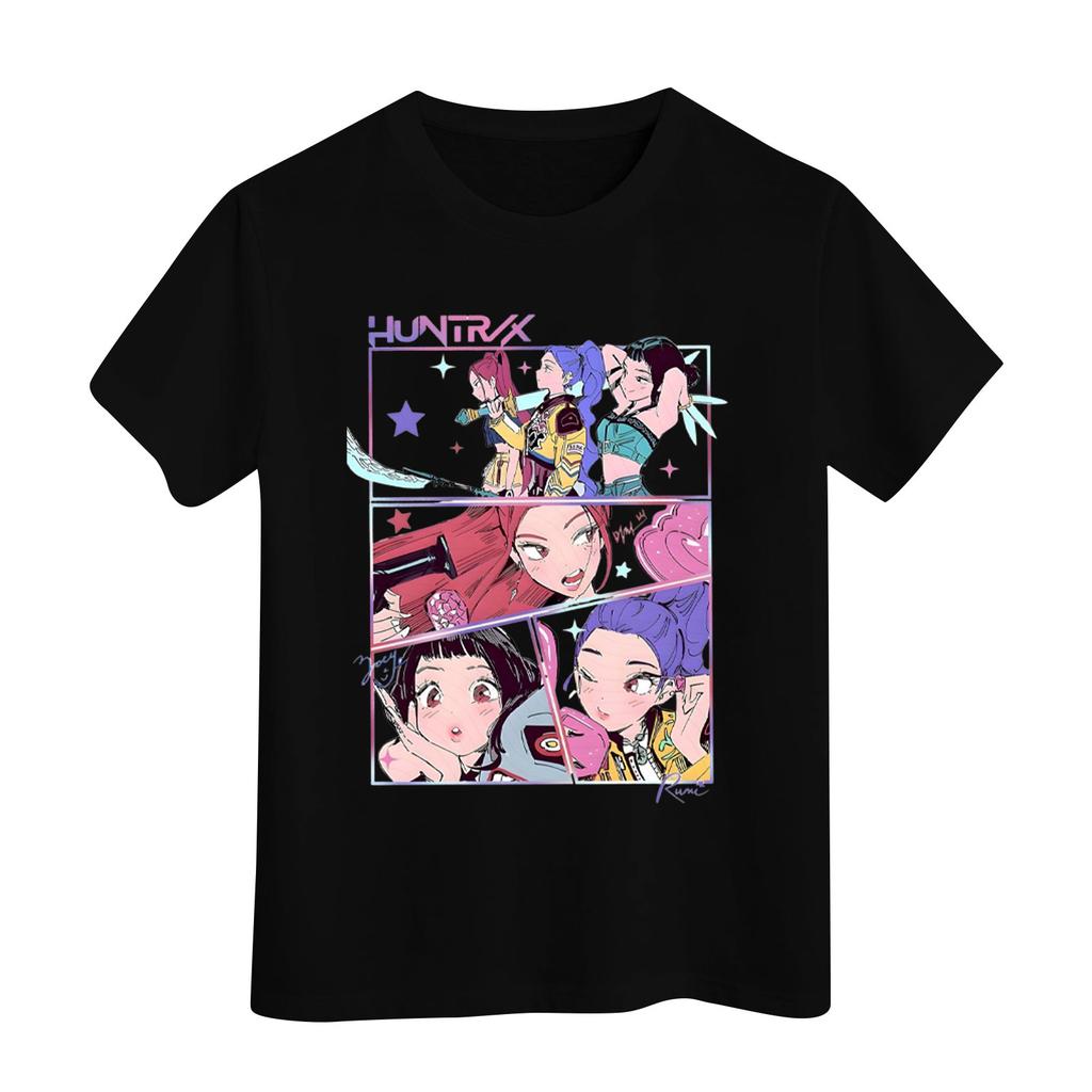 Boys Girls Round Neck Casual Printed Short-sleeved T-shirt Top