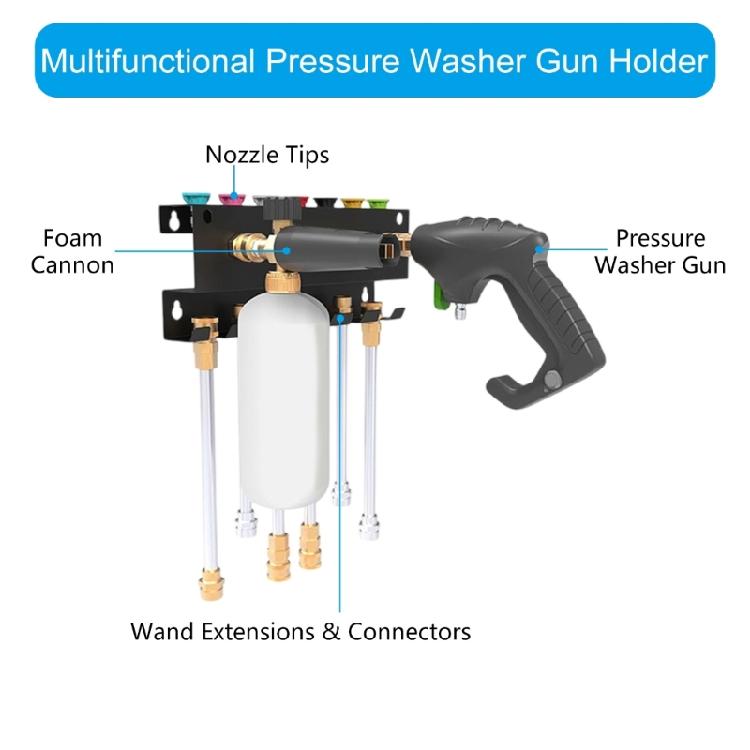 Wall Mount Rack Pressure Washer Holder for Pressure Washer and Accessories, Easy Installation Tool Holder