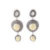 Jewelry Texture Three-layer Full Diamond Earrings Niche Retro High-end Exquisite Earrings