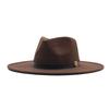 Europe, America, Autumn and Winter New M Standard Big Eaves Peach Heart Concave Convex Top Fashion Flat Top Hat Women's Woolen Jazz Hat
