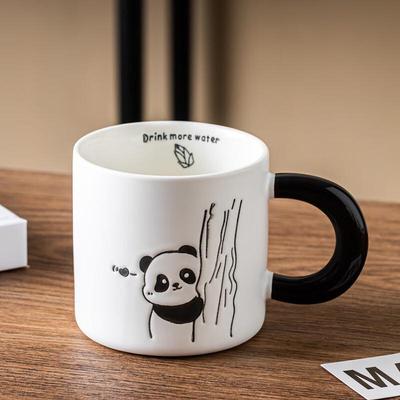 Shangqi Hand-Painted Cute Panda Ceramic Mug