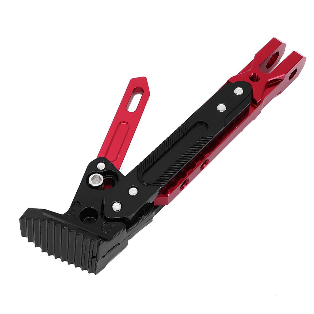 Motorcycle Frame Horizon Bracket Aluminum Alloy Adjustable Kickstand Side Stands B0503(Red)