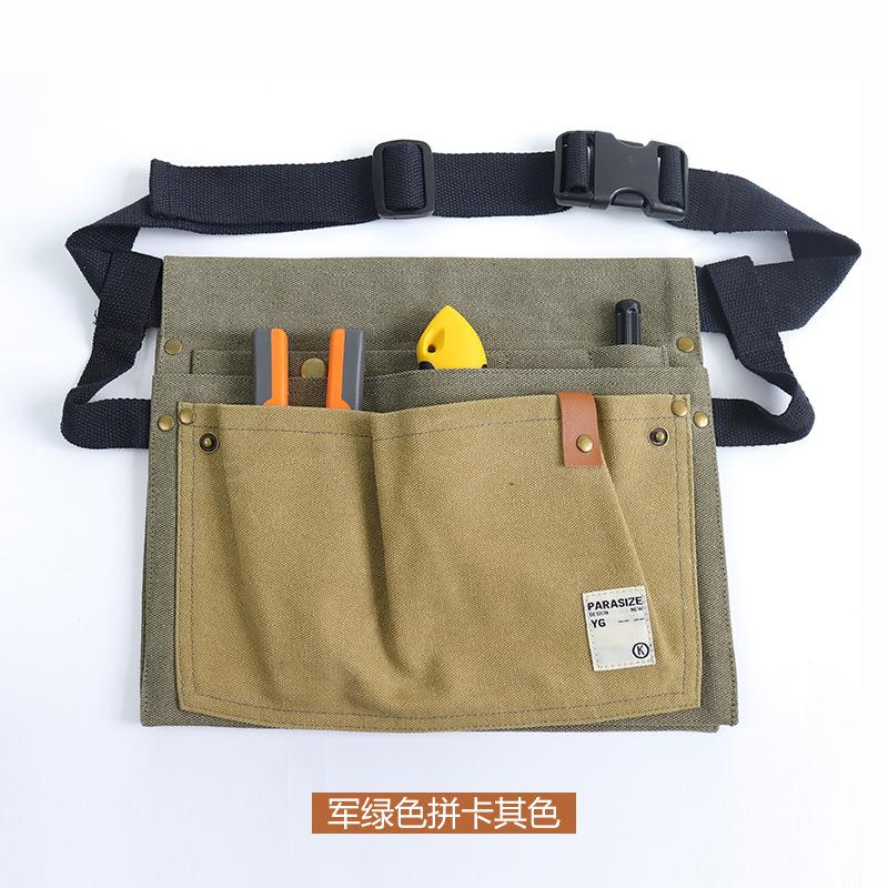 Canvas Wear-Resistant Apron Fanny Pack, Special For Hydropower Carpentry, Portable Multi-Pocket Tool Storage Fanny Pack