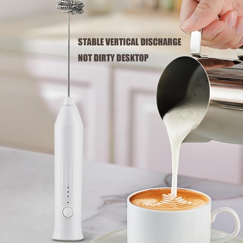 Portable Battery Operated Milk Frother For Home coffee maker Style Quick Frothing
