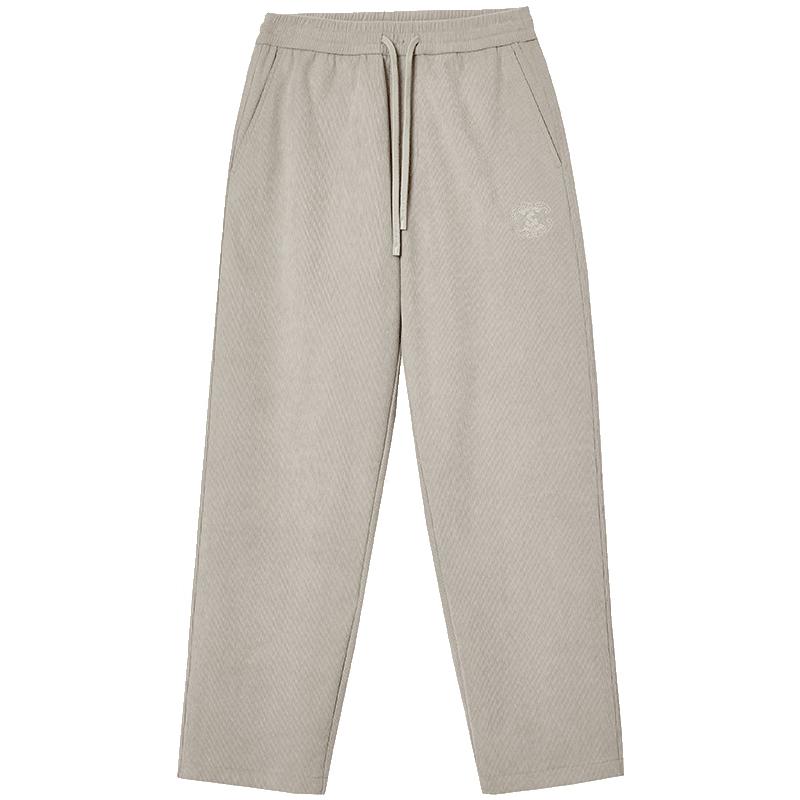 

JACK&JONES Men s Embroidered Elastic Waist Wide-Leg Casual Trousers 38