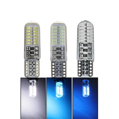 10x T10 W5W Car LED Signal Bulb Interior Light 12V Super Bright Auto Reading Light License Plate Wedge Side Lamp Strobe 24SMD