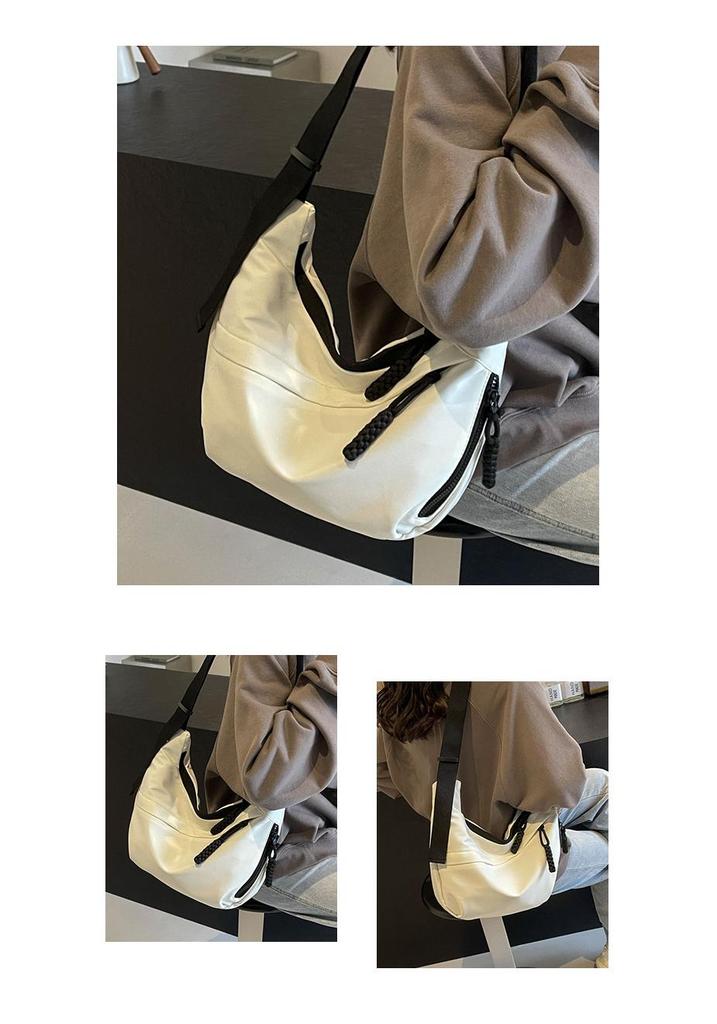 Vielseitige Knödeltasche für Damen: Einfarbige Nylon-Umhängetasche 2026 Edition