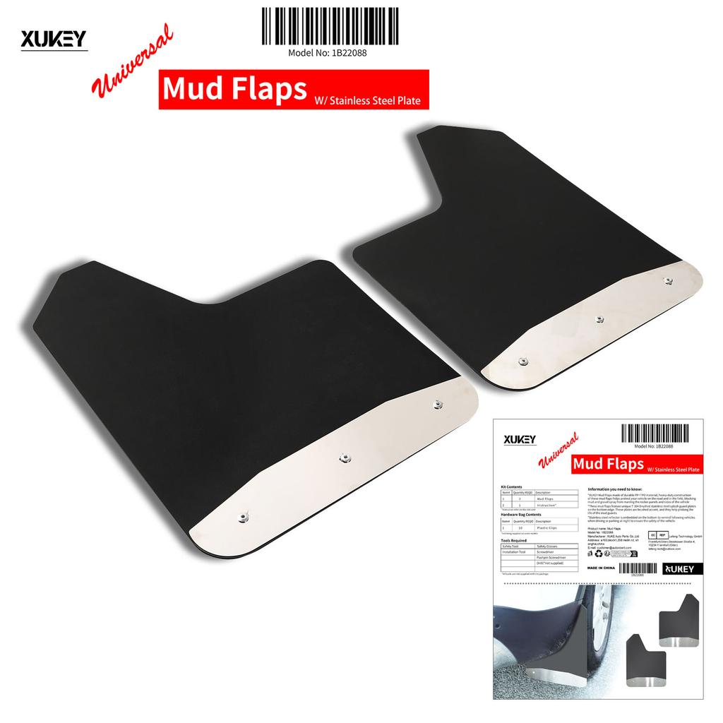 2 SZT. Uniwersalne chlapacze rajdowe Płyta ze stali nierdzewnej Odblaski nocne RV Przyczepa Ciężarówka Pickup Osłony przeciwbłotne Błotniki Błotnik