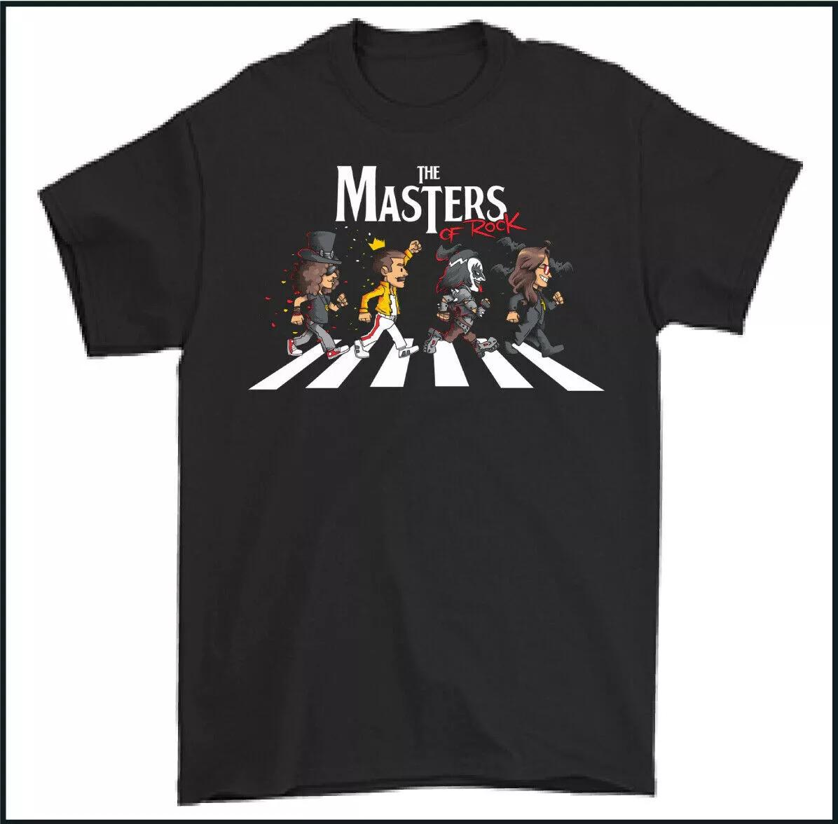 

Rock Band Pattern T-shirt Men s Summer Casual Versatile Comfortable Loose Short-sleeved Cotton Crew Neck Top Men s Clothing 4XL