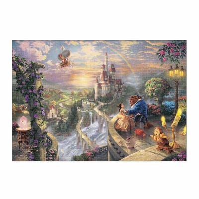 Tenyo [Hergestellt in Japan] 500-Teile Stained Art Gyutto Serie Puzzle Disney Die Schöne und das Biest Verlieben (25 x 36 cm) DSG-500-634 mit