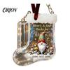 Christmas Money Holder for Cash Stocking Holder, Clear Gift Clip Ornament Tree Unique Graduation Hanging Decor, Transparent Bill Display Pendant