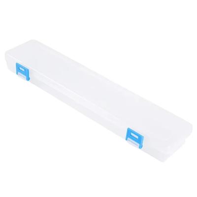 1Pcs Transparent Clear Pencil Storage Box Watercolor Pen Plastic Drawing Tools Bin 33x6x3.5cm Brush Painting Container Case