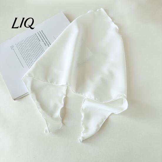 Retro Style Scarf Pure Color Headscarf, Large Triangular for Women, Adjustable Travel Headscarf Strap Turban Headband, Soft Elastic Decorative