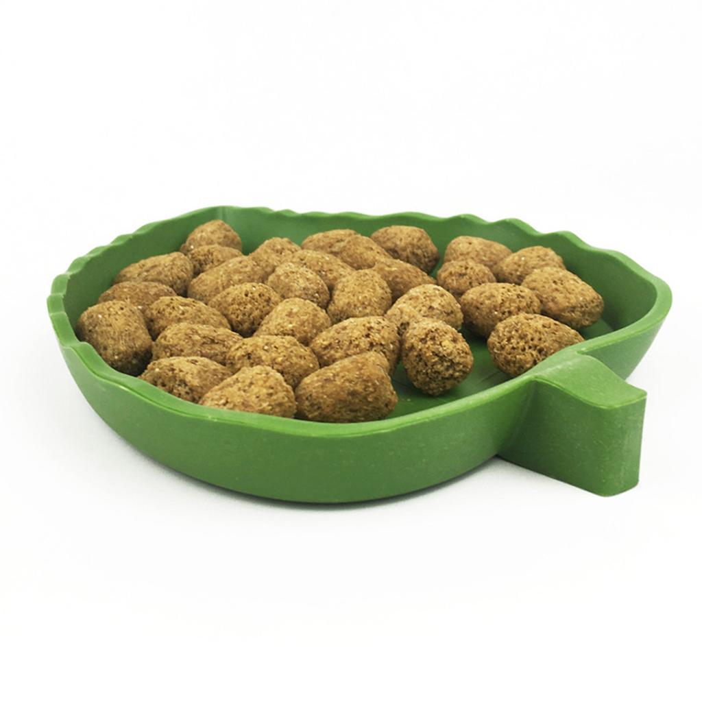 2pcs Leaf Shape Reptile Feeder Food Water Bowl For Turtle Lizards Hamsters Snakes Tortoise Gecko Small Pets Feeder Pet Supplies