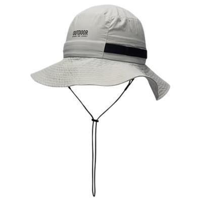 Anta Serie Exterior Estampado de Logo de Letra Sombrero de Pescador Unisex Sombreros Elegante-Gris 192526281-2