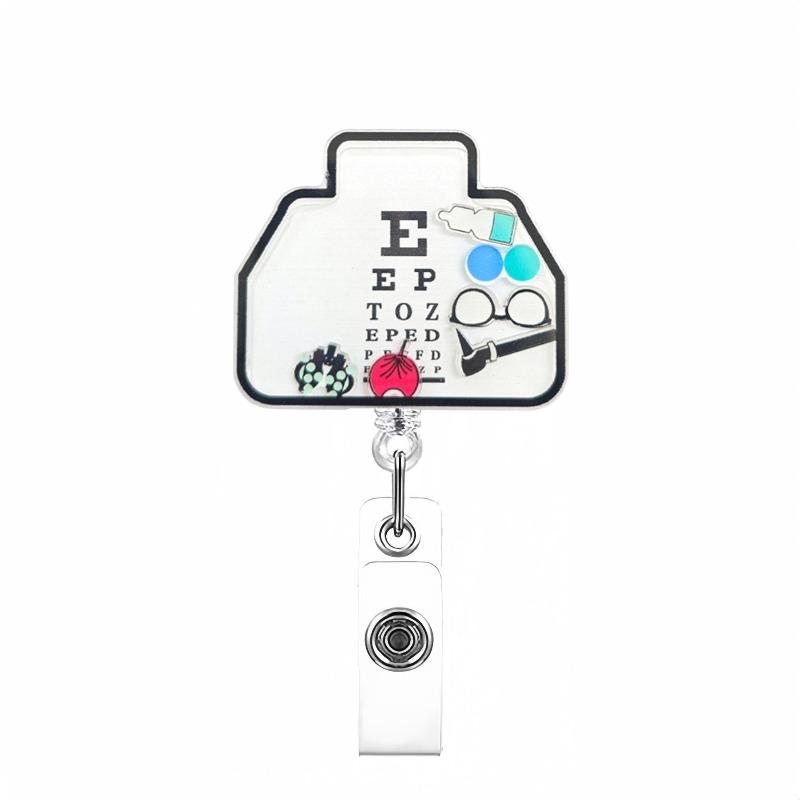 Kreskówka Medyczna zwijana klamra Lekarz Pielęgniarka Licencja na pracę Kreatywna smycz Łatwa do pociągnięcia klamra Certyfikat Nazwa marki