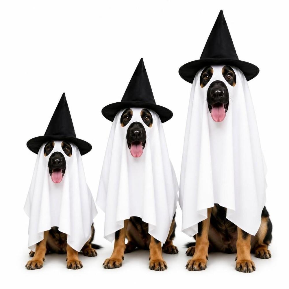 Party Cosplay Halloween Dog Ghost Costume Loose Dog Halloween Clothes  for Halloween Party