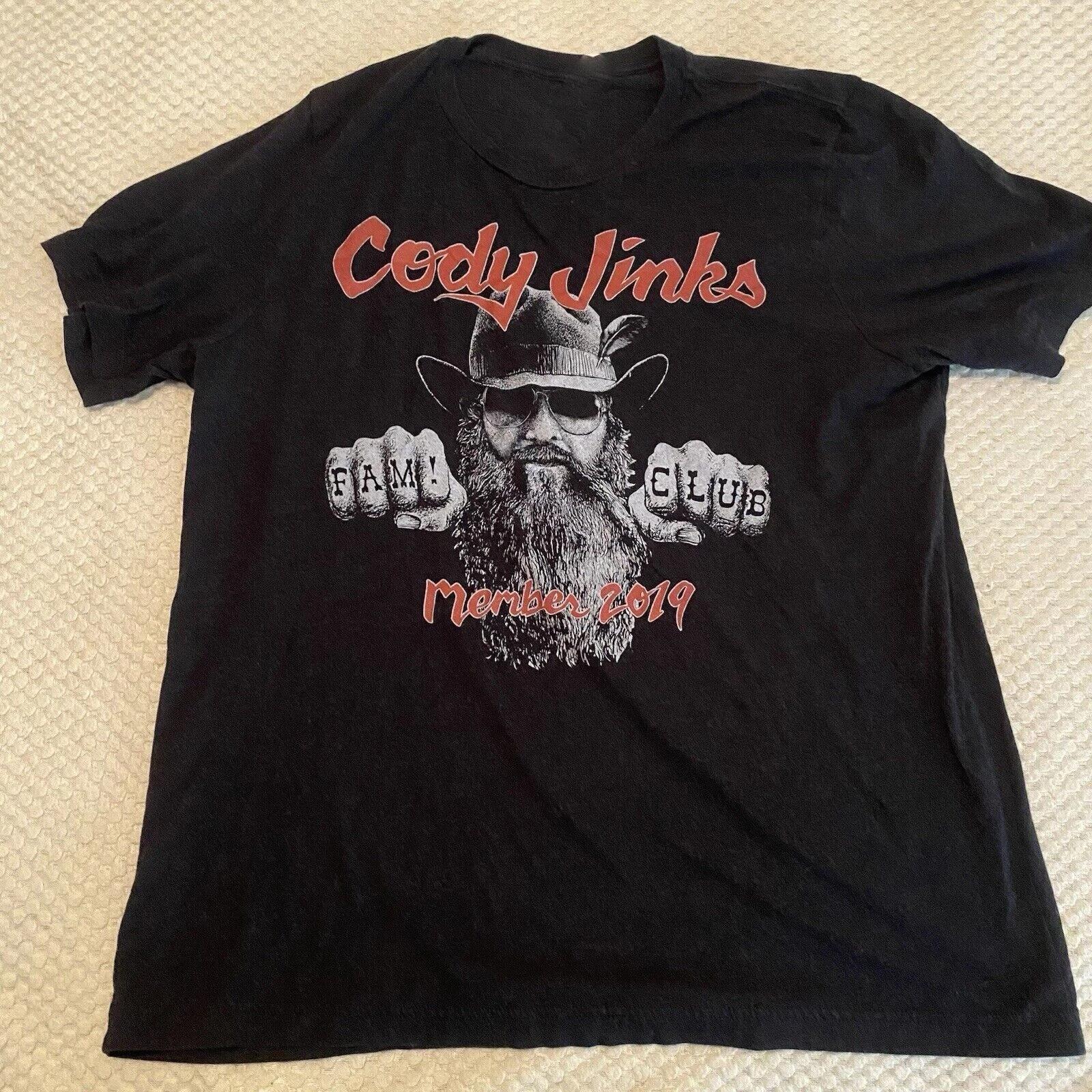 

VTG Cody Jinks 2019 Tour Short Sleeve Cotton Black S-5XL T Shirt US075 3XL