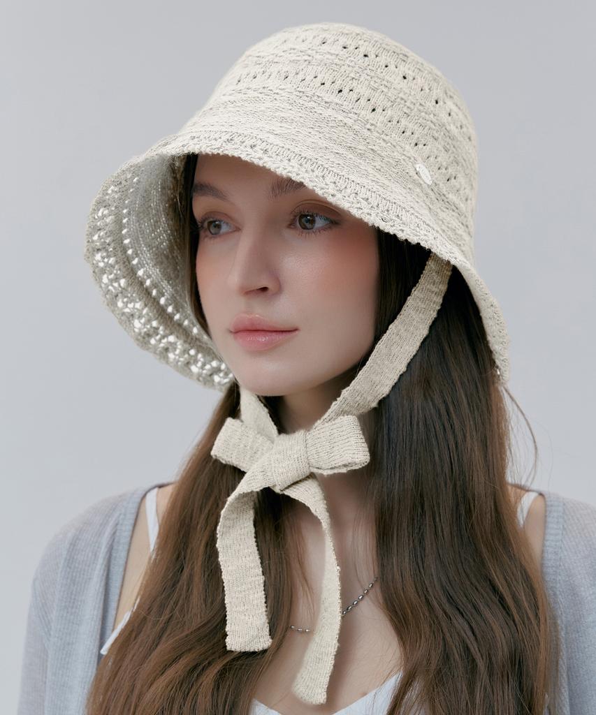 Mineti Crochet Lace Knit Bonnet Hat F 10826 Cmt