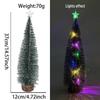 Christmas Mini Green & White Cedar Needle Tree Desktop Ornament