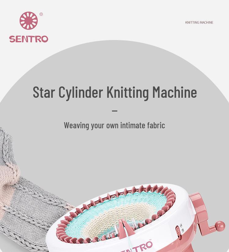Children's Hand-Crank Knitting Machine Toy - 48 Needles for Sweaters, Hats, and Scarves