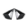 Car Rear Window Shutter Cover Trim For BMW X4 F26 2014-2018 Window Louver Side Vent Trim Glossy black/Carbon Fiber look