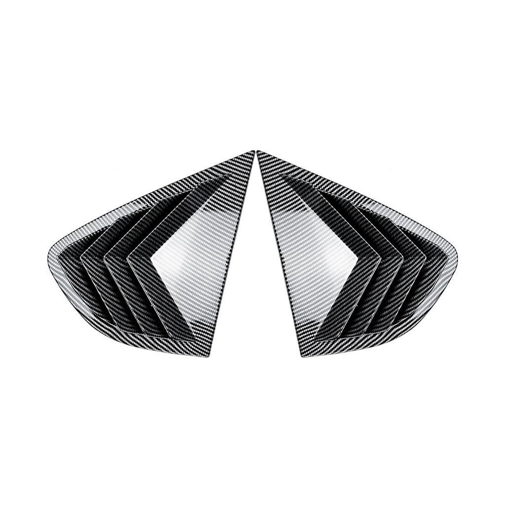 Car Rear Window Shutter Cover Trim For BMW X4 F26 2014-2018 Window Louver Side Vent Trim Glossy black/Carbon Fiber look