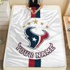 Custom Name Houston Texans Flannel Blanket, High quality Comfortable for All Seasons, Home Decor, Warmth and Comfort