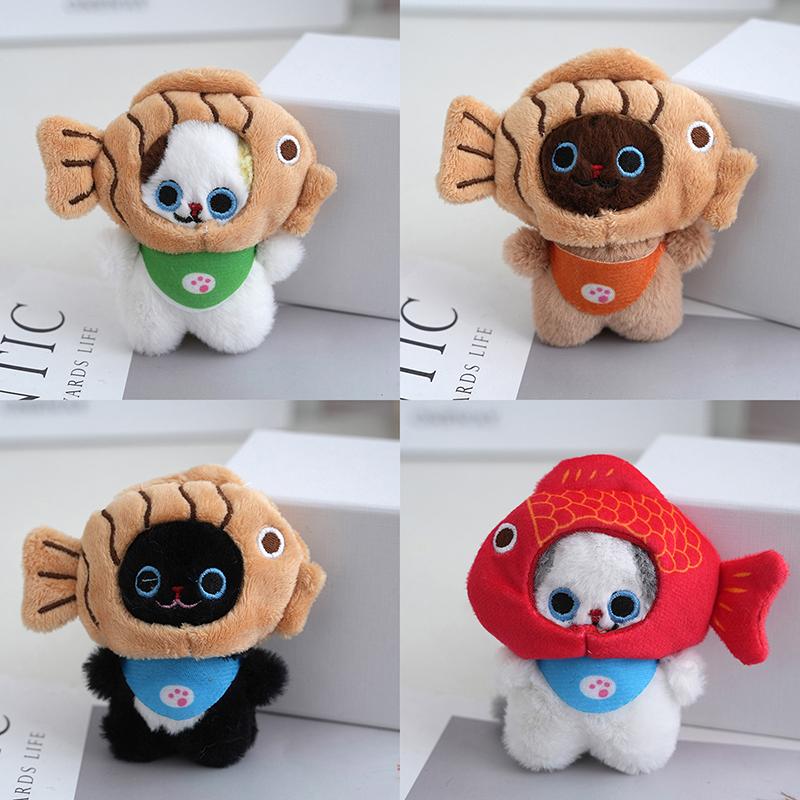 Niedlicher Cartoon Viel Glück Koi Katze Schlüsselanhänger Kreative Katzenpuppe Plüsch Schlüsselanhänger Rucksack Deko Auto Schlüsselanhänger Anhänger Zubehör